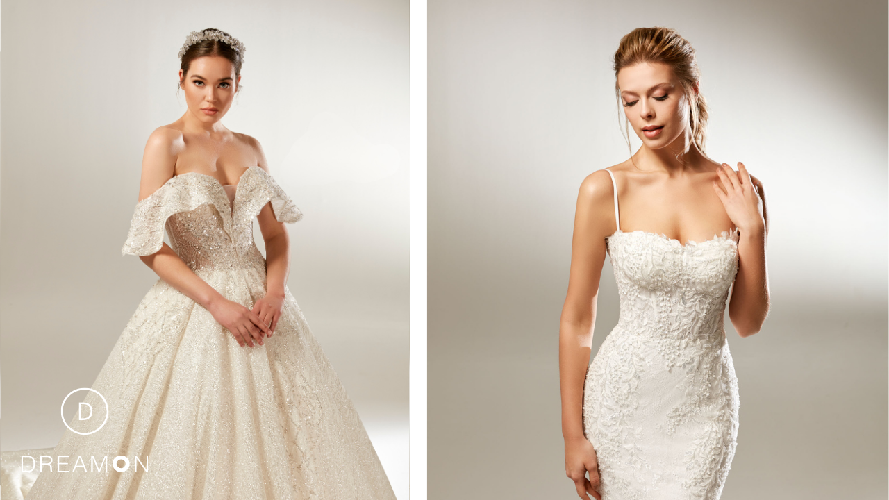 ¿Vestido de novia modelo princesa? ¿Un vestido de novia con cola de pez? ¿Cuál es más adecuado para usted?