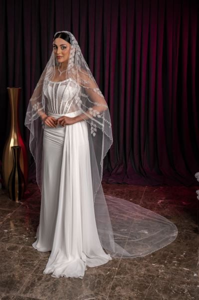 D-372 VELO DE NOVIA ESTAMPADO