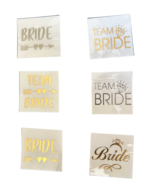 Bride, Bride Team Geçici Dövme Setleri
