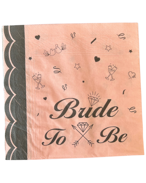 Bride To Be Temalı Bekarlığa Veda Parti Peçetesi – 20'li Paket