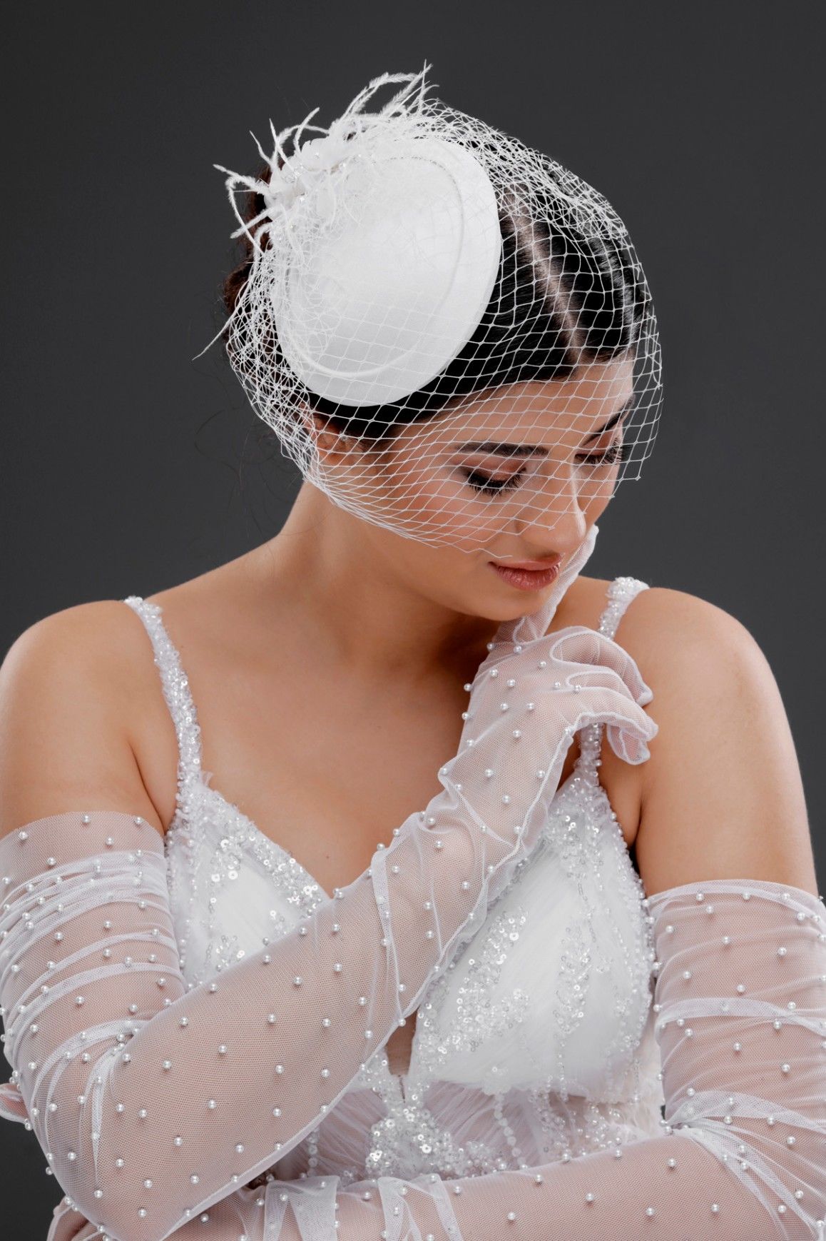 Gelin Kepi Nikah Şapkası Vualet