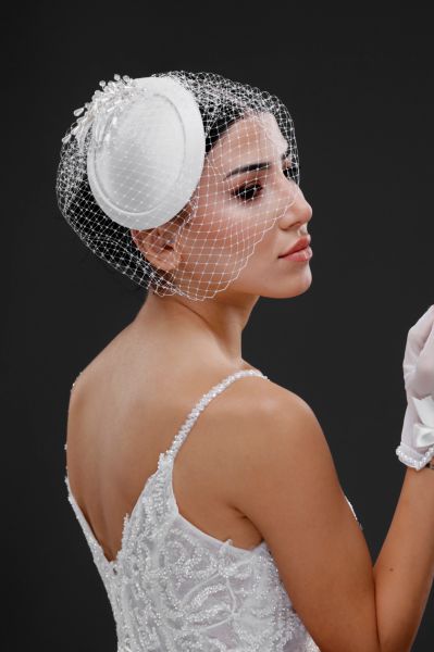 Bridal Cap Wedding Hat Voile, bridal hat