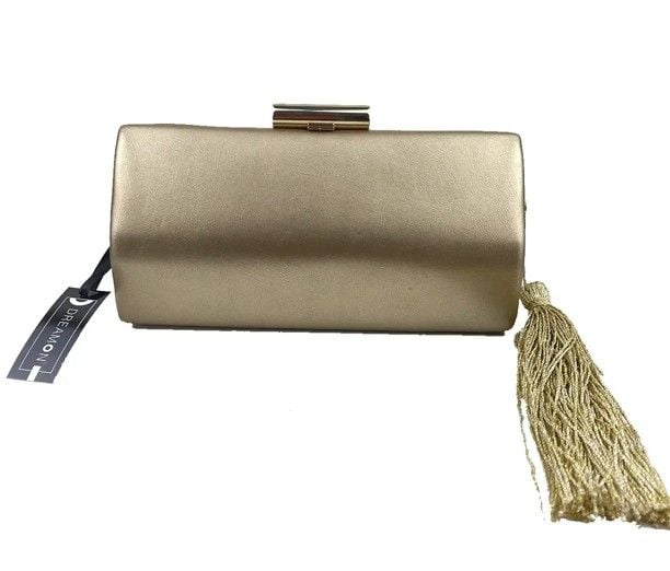 Вечерняя сумка Portfolio из бронзы с кисточками