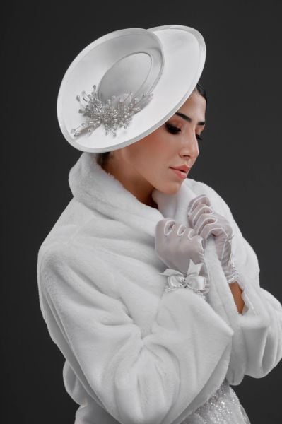 Gelin Kepi Nikah Şapkası Vualet BEYAZ ST670