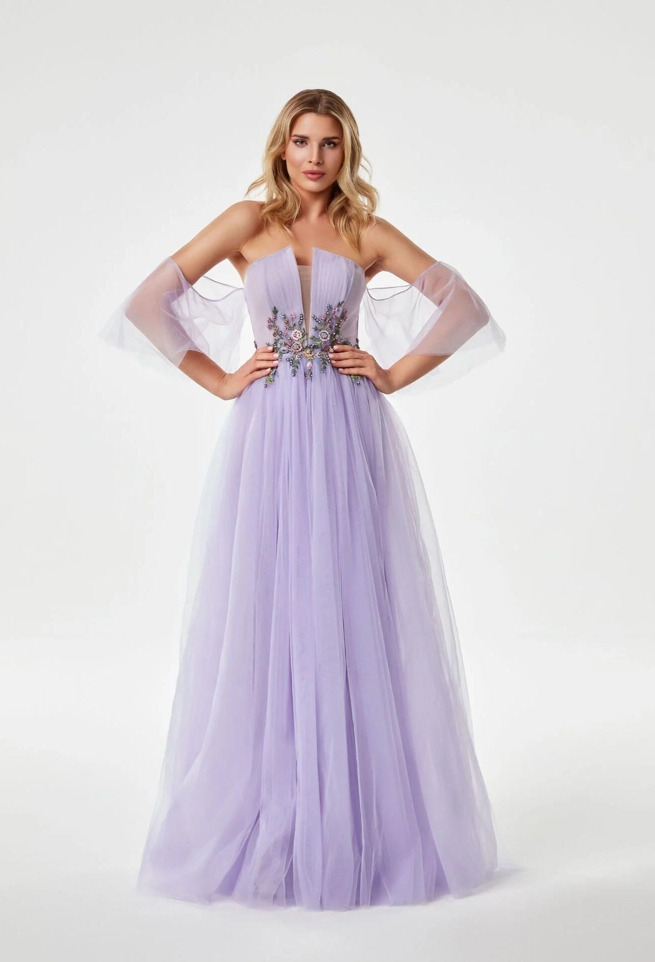 Flight Flight Tulle Cape Helen Evening Dress Модель